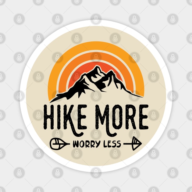 Hike More Worry Less Magnet by BestNestDesigns